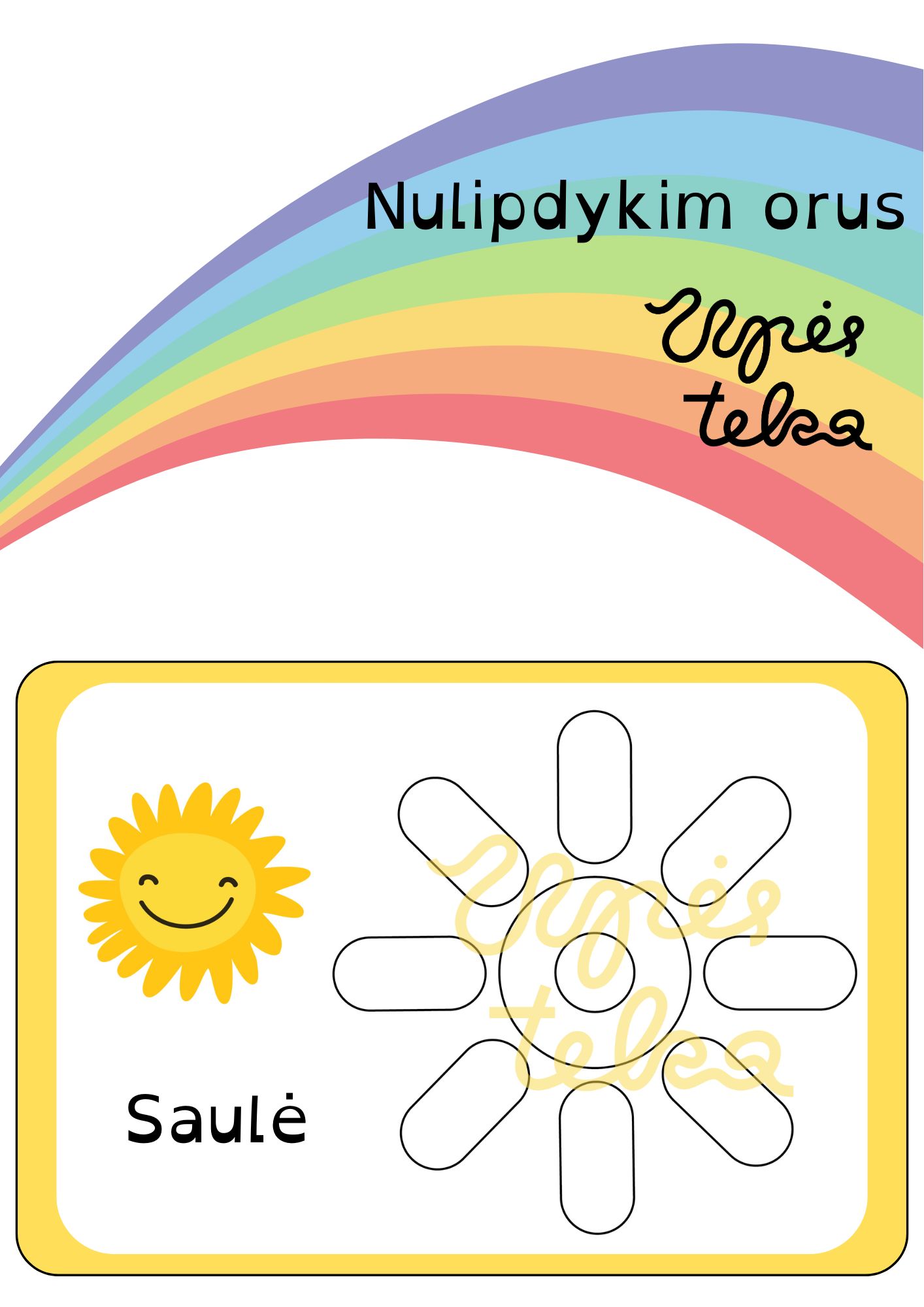 Nulipdykime orus